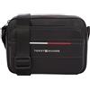 Tommy Hilfiger Uomo Borsa a Tracolla Foundation Reporter con Logo, Nero (Black), Taglia Unica