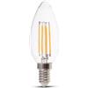 V-Tac VT-1986 Lampadina LED candela filamento 4W E14 100LM/W luce bianco caldo 3000K 214301