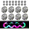 LEKEFETO 8 pezzi Ruote per pattini in linea, 72 mm Ruote trasparenti argento per pattini in linea, Ruote per pattini in linea con 16 cuscinetti a sfere, Universali per tutti i tipi di pattini a