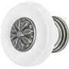 cyclingcolors 1x Pomello cassetto vintage porcellana ceramica Ø37 mm finitura nichel zincato stile antico per mobile maniglia comò armadio casa con viti