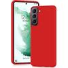 YATWIN Cover per Samsung Galaxy S22, Custodia in Silicone Morbido con Tagli di Precisione per Fotocamera, Protezione 360° con Bordi Rialzati, ‌Rosso‌