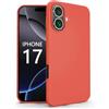 N NEWTOP Cover Compatibile per Apple iPhone 17, Custodia TPU SOFT Gel Silicone Ultra Sottile Flessibile Case Posteriore Protezione Fotocamera Anti Urto Guscio Scocca Colorato (Rosso)