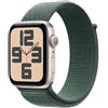 Apple Watch SE GPS + Cellular 44mm Starlight Aluminium Case with Lake Green Spor
