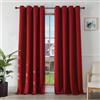 Joydeco Tende Oscuranti per Interni 2 Pezzi L 135 x A 240, Tende Termiche Isolanti con Occhielli per Soggiorno e Camera da Letto Moderne Blackout Curtains, Rosso