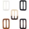 GORGECRAFT 20pz 5 Colori Anello Rettangolare per Sciarpa 4.7x3.3cm in Resina Seta T-Shirt Cravatte Clip Chiusura Regolatore Angolo Annodato Cintura Avvolgente Fibbia per Abbigliamento Decorazione