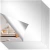 XhjzgcTech 8 specchi acrilici adesivi da parete, 20 x 20 cm, per trucco, corpo, decorazione, porte, finestre, armadi