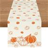 YCOLL Runner Tavolo Autunno 40x300 cm - Tovaglia Autunnale Beige in Lino con Foglie d'Acero, Lavabile e Resistente all'Acqua, per Tavolo Cucina, Interni Esterni, Feste o Decorazioni Autunno