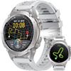 NONGAMX Orologio Smartwatch Uomo GPS Sport: 1.43" AMOLED Impermeabile Fitness Smart Watch Chiamate Bluetooth con 100+ modalità Sportive Bussola Monitoraggio Sonno 730mAH Batteria Compatibile iPhone Android