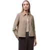 Street One 3412385 Blusa in Velluto a Coste con Dettagli in Nastro, Beige fluente, 46 Donna
