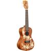 Kala Brand Music Co., Ukulele a 4 corde, destro, mogano tinto con grafica avorio, concerto (KA-GARDENIA-C_W/BAG)
