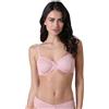 Lovable Reggiseno con Ferretto a Coppa Intera in Pizzo Grafico e Microfibra - Sostegno e Modellamento - Graphic Lace Donna, Rosa Antico 36E - 4E