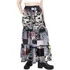 Lofbaz Glamorous Patchwork Bohemian Skirt Donna - Morbido e Leggero - Tessuto Rayon - Viola - OS