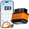 KONNWEI OBD2 - Dispositivo diagnostico Bluetooth, scanner wireless per auto, lettore di codici diagnostici con interruttore di alimentazione - Strumenti diagnostici OBD-II per iOS, Android e Windows