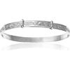 Designer Inspirations Boutique Claddagh - Bracciale rigido in argento Sterling 925, con design celtico irlandese, espandibile, regolabile, per neonati/bambini/donne, per bambini, Misura unica, Argento sterling, senza pietra