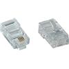 InLine 19822 Plug Modulare, Telefonico, Isdn a Crimpare su Cavo Piatto, Rj45 per S0 Bus, Nero