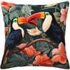 Generic Federa per cuscino con tucano della giungla tropicale, 40 x 40 cm, per divano, letto, lavabile, decorativa, con cerniera invisibile