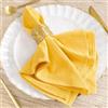 MLMW Set di 6 tovaglioli di stoffa in lino giallo oro, lavabili, 40,6 x 40,6 cm, per feste di nozze rustiche, baby shower, decorazioni per la tavola di compleanno