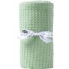 Homescapes Coperta ecologica in puro cotone goffrato, 230 x 280 cm, colore blu, Cotone, verde chiaro, 90 x 110 cm