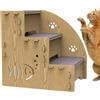 Generic Rampa per divano per animali domestici, scaletta per animali domestici, per cani, gatti, in legno, con 3 gradini, leggera, per piccoli animali domestici, per accesso ad aree alte