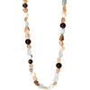 Purelei® Sunrise - Collana con pietre preziose con acquamarina, citrino, amazzonite e pietra solare, in acciaio inox placcato oro 18 carati, collana da donna 40-45 cm, gioielli colorati con pietre