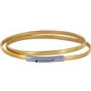 Schmuck Les Poulettes LES POULETTES BIJOUX - Bracciale Donna Doppio Giro Pelle Piatta Lucida Per Polso da 18cm - Oro