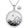 YFN Collana di montagne di fede cristiana collana di semi di senape, gioielli di montagna in argento sterling 925 ciondolo di montagna gioielli regali per le donne, Argento sterling