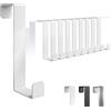 4happy 10 ganci per porta, colore: bianco, materiale: acciaio inossidabile e indeformabile, da utilizzare come appendiabiti singolo