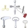 Create idea Set di chiavi multiuso 5 pezzi Set di chiavi idrauliche Strumento Chiave a bussola triangolare quadrata Chiave per rubinetto dell'acqua Rubinetto Radiatore Misuratore dell'acqua Armadio