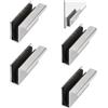 UFURMATE Maniglia per porte in vetro, 4 pezzi, clip per porte in vetro, morsetto a scomparsa per vetrine (argento)