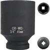 Flewdart bussola lunga esagonale 3/4 41mm, chiave a bussola 41 mm 3/4, Lunghezza 78 mm, acciaio al cromo molibdeno, CR-MO (41mm)