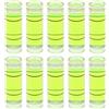 sourcing map 10pcs Piccolo Cilindrico Bolla Livella Fiale 10x30mm PMMA Mini Bolla Orizzontale Livello di Spirito Strumenti di Layout per RV TV Cornice Appeso Strumento Livellatore