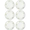 Brandani 51199 PIATTINO PANE & PASTRY FLORA SET 6 PZ NEW BONE CHINA, cm d 15,5, decori floreali, delicate ortensie e foglioline, Lavastoviglie, Microonde, Forno, Freezer