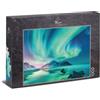 Ulmer Puzzleschmiede - Puzzle da 1000 pezzi Aurora Borealis - Impressionante Nord Scandinavia sopra Mare di ghiaccio - Puzzle di luci polari Made in Germany