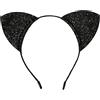 LUYANFX Fascia per Capellis con Orecchies di Gatto,Cerchietto per Capelli Con Orecchies,Cerchietti Capelli Orecchie,Gatto Fascia Capelli Copricapo per Halloween Carnevale Decorazioni,Mascherata Cosplay (C)