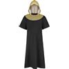 DiULi Ragazzi Costume Faraone Bambino, 3PCS Costume Egiziano Bambini con Collo e Copricapo, Costume da Ragazzo Egiziano, per Halloween, Carnevale e Feste a Tema, 110