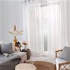 ED ENJOY HOME - Tenda Maya con 8 occhielli argentati, diametro 4 cm, effetto lino, 100% poliestere, 140 x 240 cm