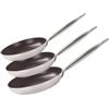 Elo 9804150 - Set di 3 stufe in alluminio, padella a induzione, padella antiaderente, padella senza BPA, alluminio, ceramica, acciaio inossidabile, 32 x 5,5 cm