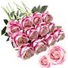 ZYEKIU 12 Pezzi Fiori Finti per Decorazioni, 52cm Fiori Finti da Esterno, Fioris Artificiali, Fiorellini per Bomboniere, Fioris per Bomboniere Fai da Te, Bouquet di Rosa con Steli Lunghi (Rosa)