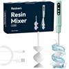 Resiners Mixer per Resina, Miscelatore a Mano per epossido con Pale in Silicone e Illuminazione, 4 velocità, Schermo LED, Minimi Bolle, Facile da Pulire, Strumento di miscelazione Elettrico