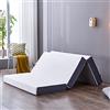 Inofia Materasso pieghevole in gel memory foam per letto king size, 15 cm, con rivestimento lavabile, pieghevole in tre, salvaspazio, letto in una scatola, prova a casa di 100 notti (150x200x15 cm)