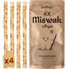 MODOGO® Siwak per Denti Naturale x4 - Spazzolino Ecologico per Pulizia e Sbiancamento Denti - Miswak Africano per Cura Naturale - Bastoncini di Araak per Igiene Orale - Alternativa Sostenibile