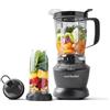 nutribullet Full Size Blender Combo, Frullatore Elettrico, Tritatutto Multifunzione, Professionale, Con Tre Bicchieri di cui uno da 1,8 L Senza BPA, Potenza 1200 Watt, NBF500MB