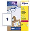 Avery L 7167-250 parcella Etichette Per stampante Laser, 199,6 x 289,1 mm, etichette Per foglio A4, 250 fogli