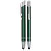 WPRO Toccara - Penna a sfera per touchpen, 2 pezzi, in metallo, verde, per smartphone, tablet, touch screen, con digitazione precisa, mina blu, elegante design business