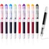 Qaum Penna stilografica usa e getta per scrivere, 10 pezzi, 0,5 mm, ad asciugatura rapida, con pennino fine e inchiostro colorato, set per studenti e bambini, per rientro a scuola, calligrafia, schizzi