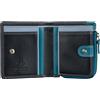 VISCONTI Rainbow Collection Cile Portafoglio in pelle RFID RB112, Blu-multi, Taglia unica, Moderno