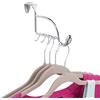 InterDesign iDesign Orbinni Attaccapanni per porte, Struttura con gancio da porta in metallo e supporto per 4 appendini per giacche o completi, argento
