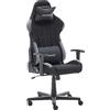 DXRacer 5.2 Sedia da Gaming, Rivestimento in Tessuto, Nero/Grigio, B/H/T: ca. 65/121-131/65 cm