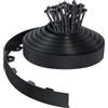 VOUNOT® Bordo Giardino Flessibile, Bordi Aiuole Plastica, con 40 Chiodi di Fissaggio, Lunghezza 20m, Altezza 5cm, Nero