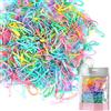 Basic Sense Confezione da 500 accessori essenziali per capelli, mini elastici in gomma, per trecce di capelli, medio - pastello